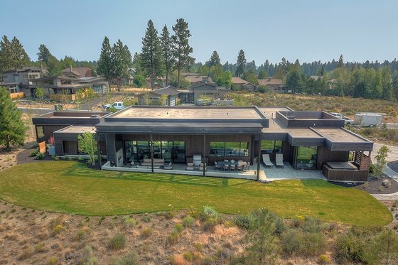 Exterior - Rear Elevation for Modern House Plan #892-26 - 3 bed, 3.5 bath