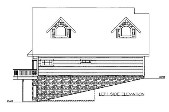 Exterior - Other Elevation 1 for Bungalow House Plan #117-639 - 3 bed, 3 bath