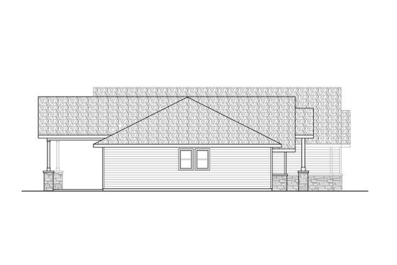 Exterior - Other Elevation for Craftsman House Plan #124-1342 - 3 bed, 2 bath