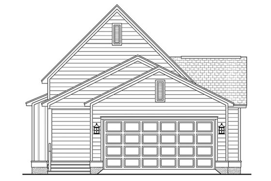 Exterior - Rear Elevation for Cottage House Plan #430-63 - 3 bed, 2 bath