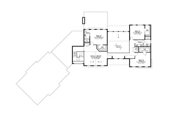 Floor Plan - Upper Floor for Contemporary House Plan #1064-367 - 4 bed, 4.5 bath