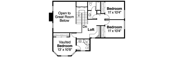 Dream House Plan - Farmhouse Floor Plan - Upper Floor Plan #124-419