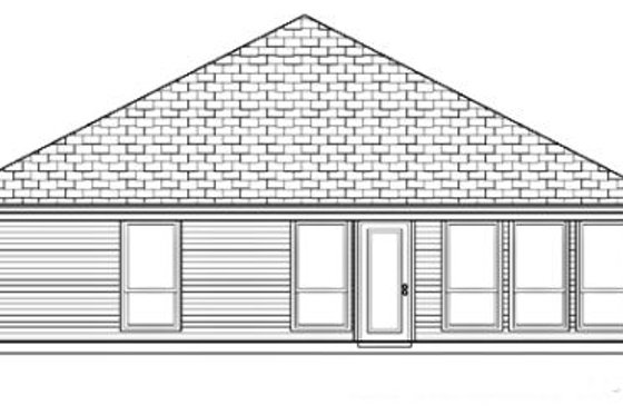 Exterior - Rear Elevation for Traditional House Plan #84-335 - 3 bed, 2 bath