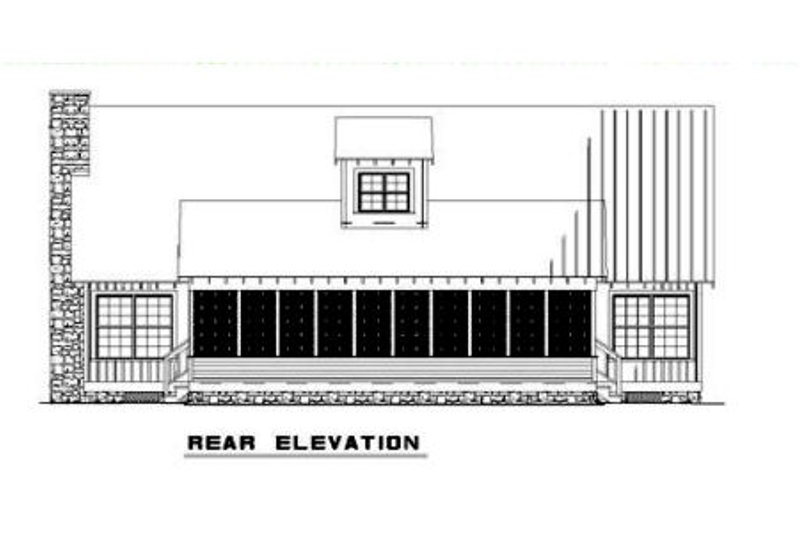 House Design - Exterior - Rear Elevation for Farmhouse House Plan #17-2016 - 4 bed, 4 bath