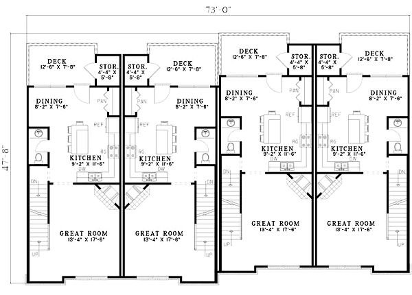 Traditional Style House Plan - 2 Beds 2.5 Baths 5456 Sq/Ft Plan #17 ...