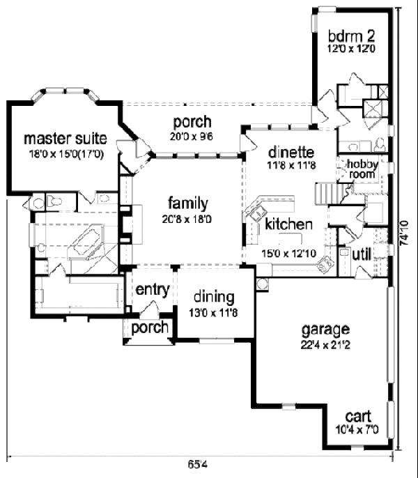European Floor Plan - Main Floor Plan #84-288