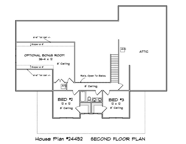 House Blueprint - Farmhouse Floor Plan - Upper Floor Plan #513-2245
