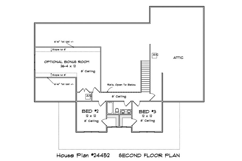 Dream House Plan - Floor Plan - Upper Floor 1 for Farmhouse House Plan #513-2245 - 4 bed, 3 bath