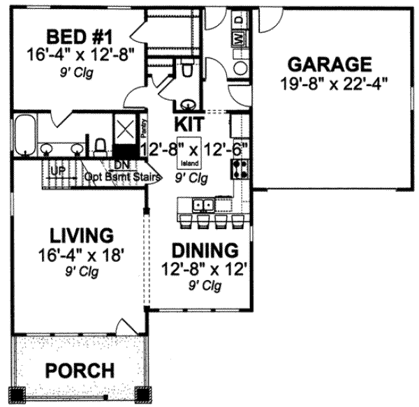 Home Plan - Craftsman Floor Plan - Main Floor Plan #20-1882