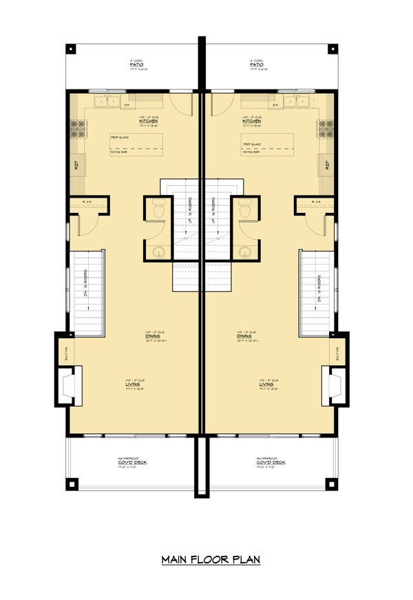 Contemporary Floor Plan - Main Floor Plan #1066-241