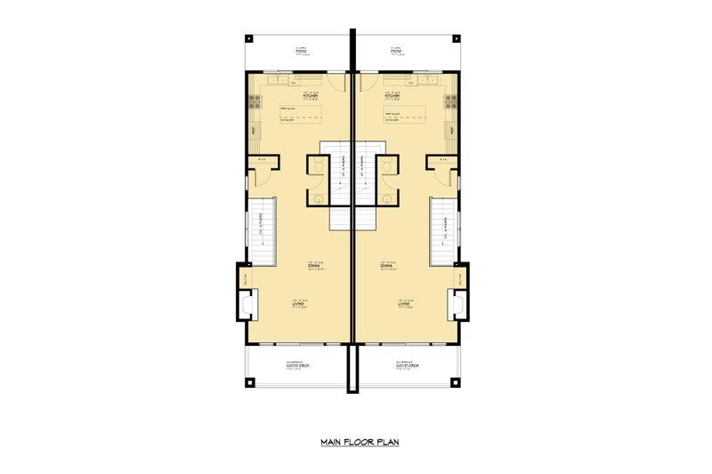 Dream House Plan - Floor Plan - Main Floor for Contemporary House Plan #1066-241 - 6 bed, 4.5 bath