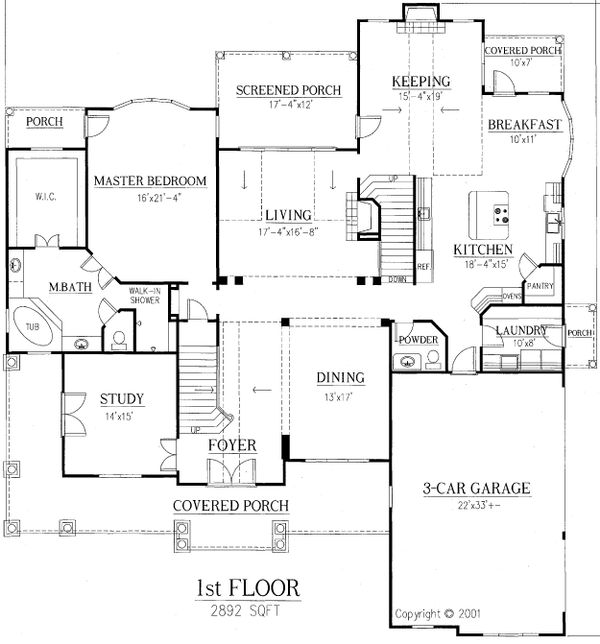 Traditional Floor Plan - Main Floor Plan #437-47
