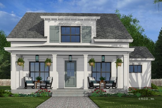 Exterior - Front Elevation 3 for Farmhouse House Plan #51-1278 - 4 bed, 4.5 bath