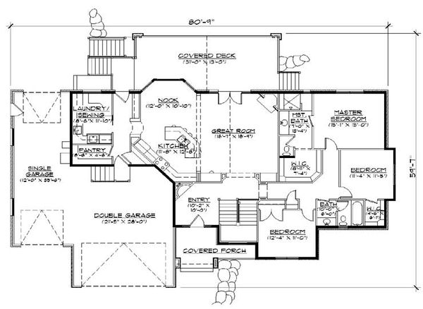 Dream House Plan - Traditional Floor Plan - Main Floor Plan #5-354