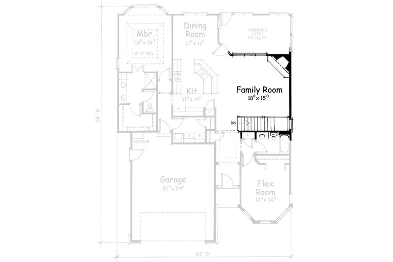 Home Plan - Floor Plan - Other Floor for European House Plan #20-1602 - 2 bed, 2 bath