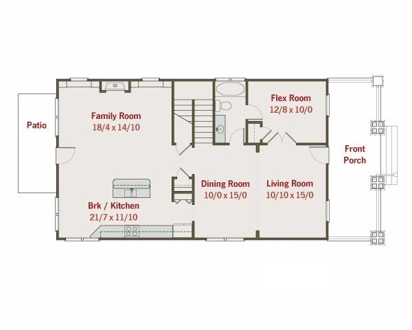 Craftsman Floor Plan - Main Floor Plan #461-14