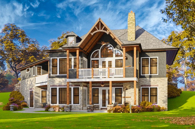 Home Plan - Exterior - Rear Elevation for Craftsman House Plan #54-709 - 3 bed, 3 bath