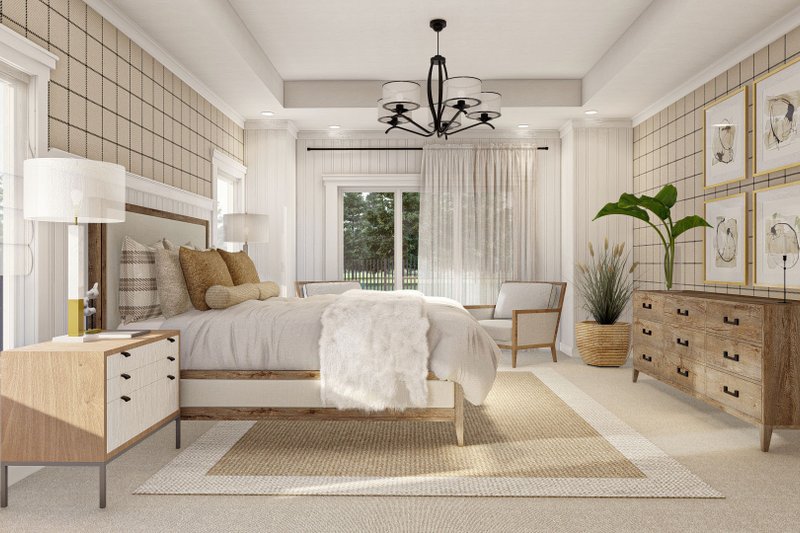 Architectural House Design - Interior - Master Bedroom for Cottage House Plan #455-116 - 2 bed, 2.5 bath