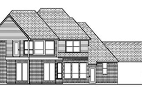 Exterior - Rear Elevation for European House Plan #84-290 - 4 bed, 3 bath