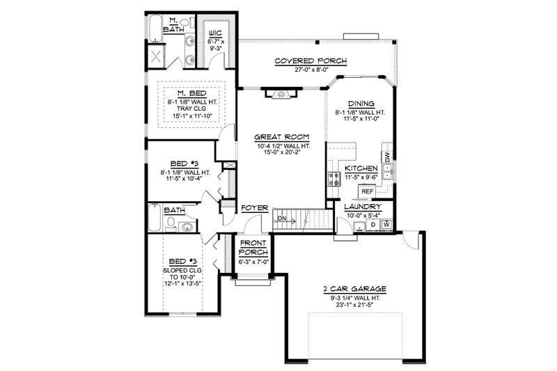 Ranch Style House Plan - 4 Beds 3 Baths 3020 Sq/Ft Plan #1064-176 ...