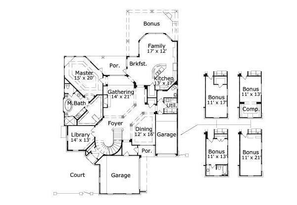 European Floor Plan - Main Floor Plan #411-301