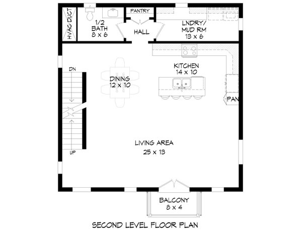 Modern Floor Plan - Upper Floor Plan #932-864