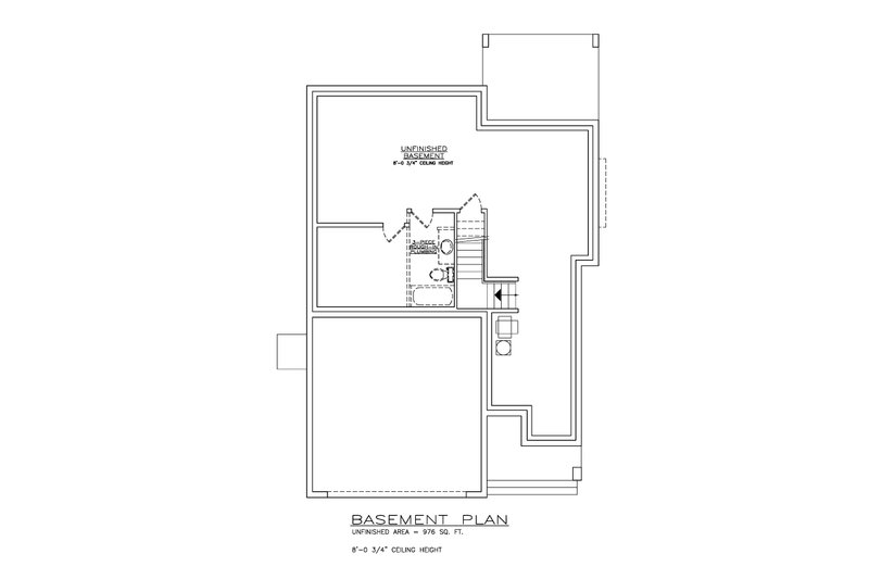 Dream House Plan - Floor Plan - Lower Floor for Modern House Plan #1100-112 - 3 bed, 2.5 bath