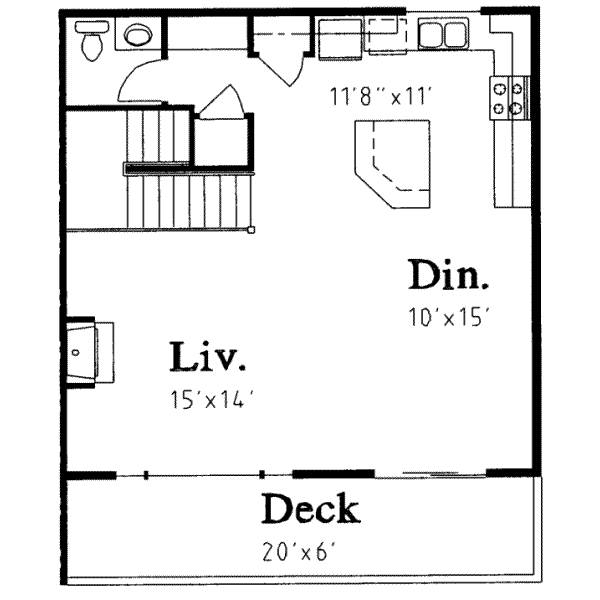 Traditional Floor Plan - Upper Floor Plan #303-408