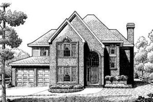 European Exterior - Front Elevation Plan #410-237
