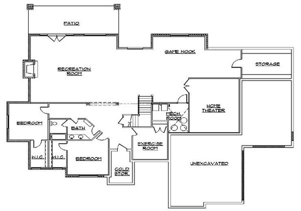 European Floor Plan - Lower Floor Plan #5-352