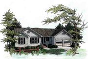Traditional Style House Plan - 3 Beds 2 Baths 1069 Sq/Ft Plan #56-106 