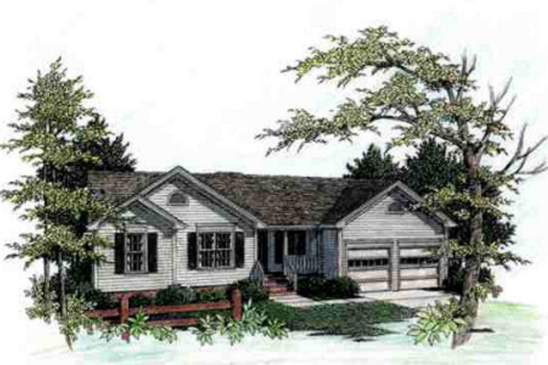Architectural House Design - Traditional Exterior - Front Elevation Plan #56-106