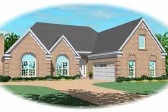 Exterior - Front Elevation for European House Plan #81-330 - 3 bed, 2 bath