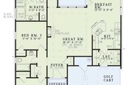 Traditional Style House Plan - 3 Beds 2 Baths 1379 Sq/Ft Plan #17-189 Exterior 