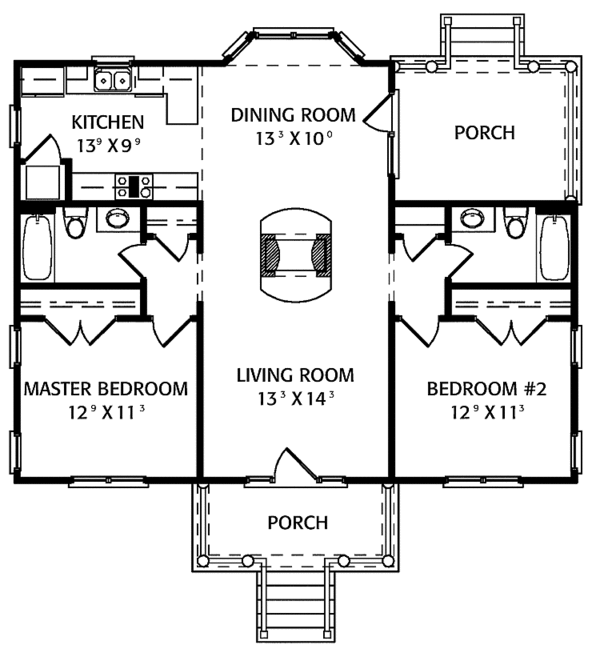 Home Plan - Craftsman Floor Plan - Main Floor Plan #429-317