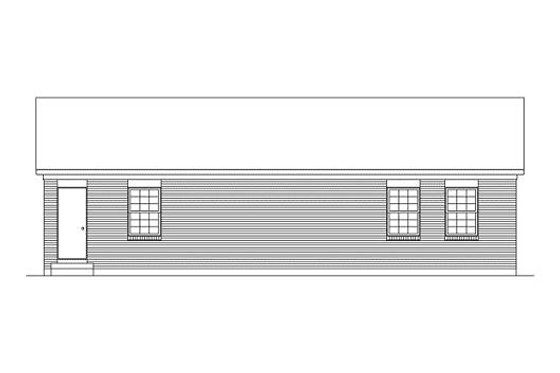 Exterior - Rear Elevation for Colonial House Plan #57-530 - 3 bed, 1.5 bath
