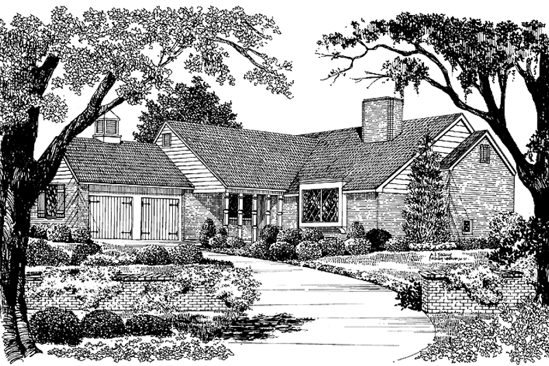 Architectural House Design - European Exterior - Front Elevation Plan #72-618