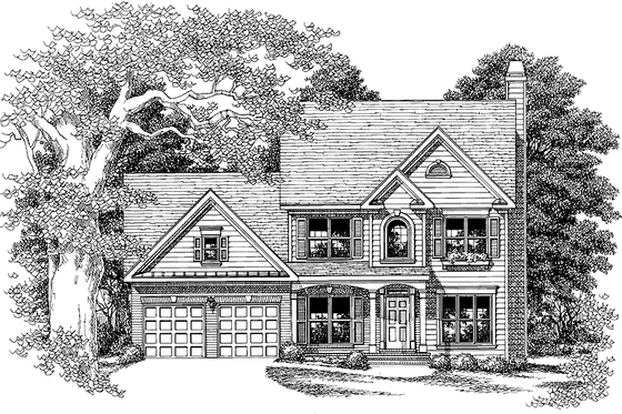 Exterior - Front Elevation 3 for Country House Plan #927-89 - 4 bed, 3 bath