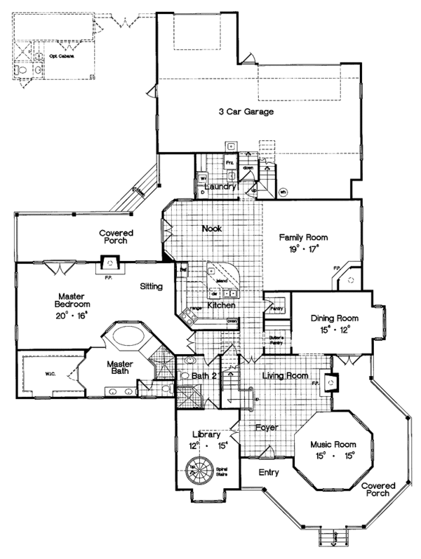 House Plan Design - Craftsman Floor Plan - Main Floor Plan #417-630