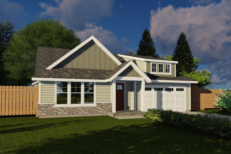 Architectural House Design - Craftsman Exterior - Front Elevation Plan #53-682