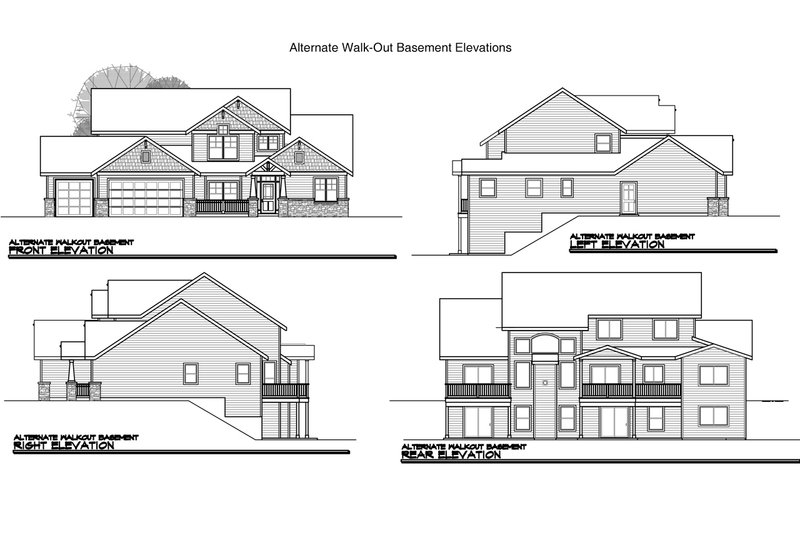 Home Plan - Exterior - Other Elevation for Craftsman House Plan #124-819 - 4 bed, 3.5 bath