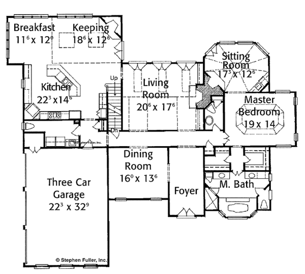 Dream House Plan - European Floor Plan - Main Floor Plan #429-156