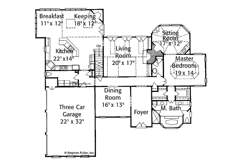 Home Plan - Floor Plan - Main Floor for European House Plan #429-156 - 4 bed, 4.5 bath