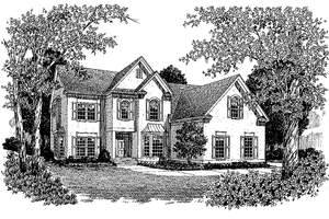 House Plan Design - Exterior - Front Elevation for Colonial House Plan #453-433 - 5 bed, 3.5 bath