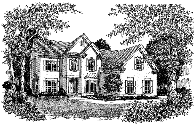Dream House Plan - Colonial Exterior - Front Elevation Plan #453-433