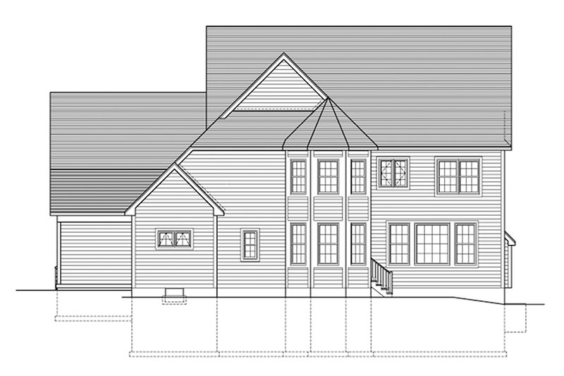 Dream House Plan - Exterior - Rear Elevation for Colonial House Plan #1010-174 - 4 bed, 3.5 bath