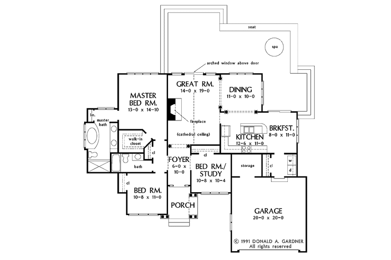 Home Plan - Floor Plan - Main Floor for Ranch House Plan #929-88 - 3 bed, 2 bath