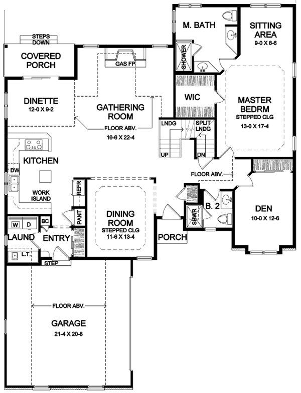 Dream House Plan - Traditional Floor Plan - Main Floor Plan #328-317