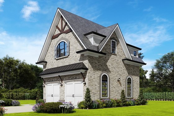 Exterior - Front Elevation 4 for Traditional House Plan #54-569, 1 bath
