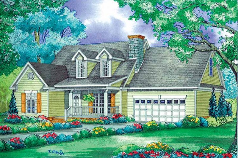 Home Plan - Country Exterior - Front Elevation Plan #17-3195